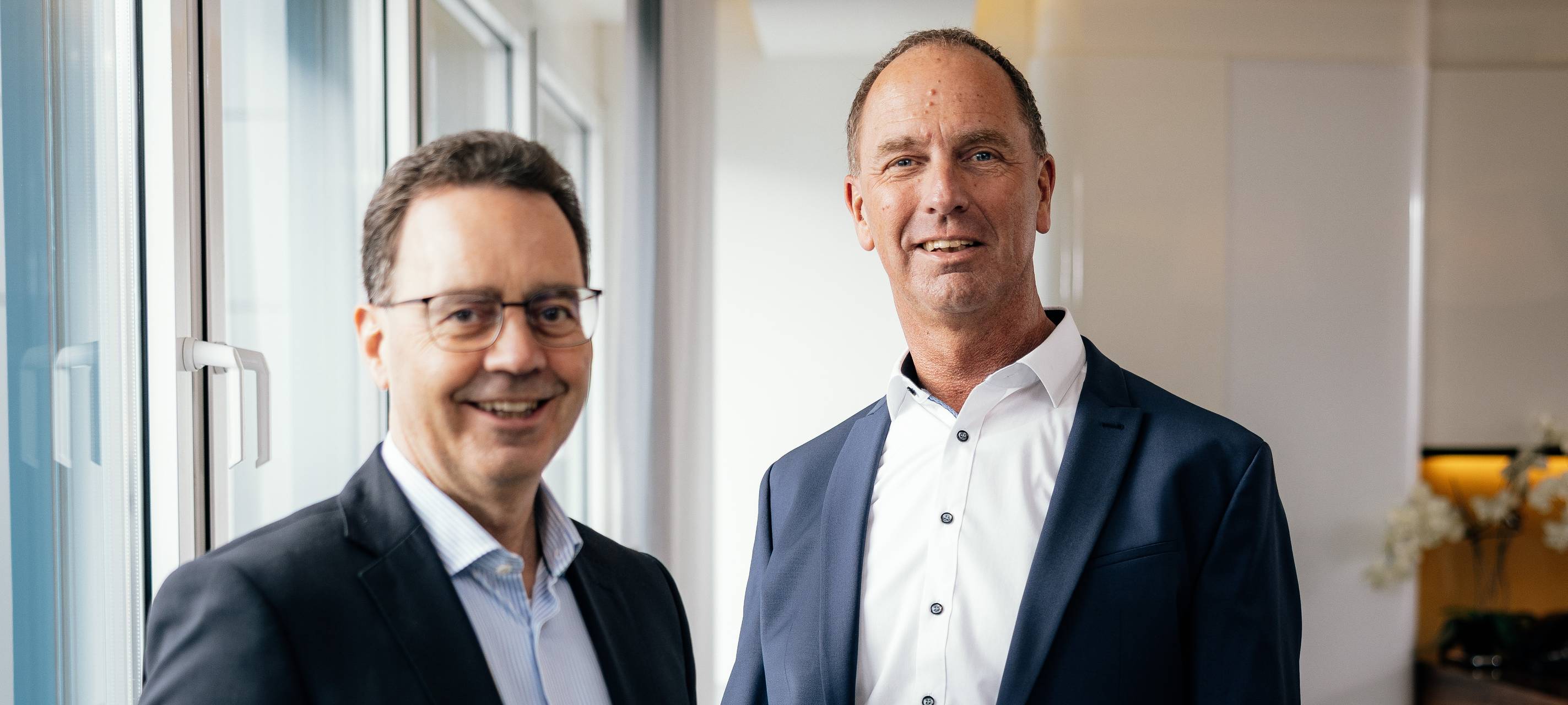 Auf dem Bild: Vorstandssprecher Roland Krebs & Vorstandsmitglied Jens Brinkmann