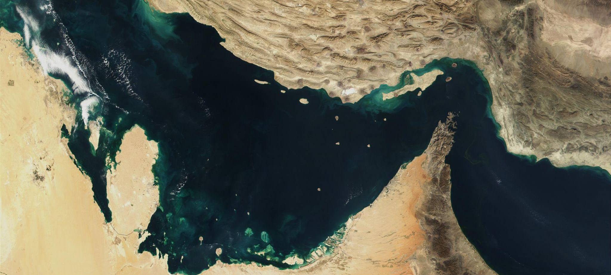 Satellitenaufnahme des Persischen Golfs