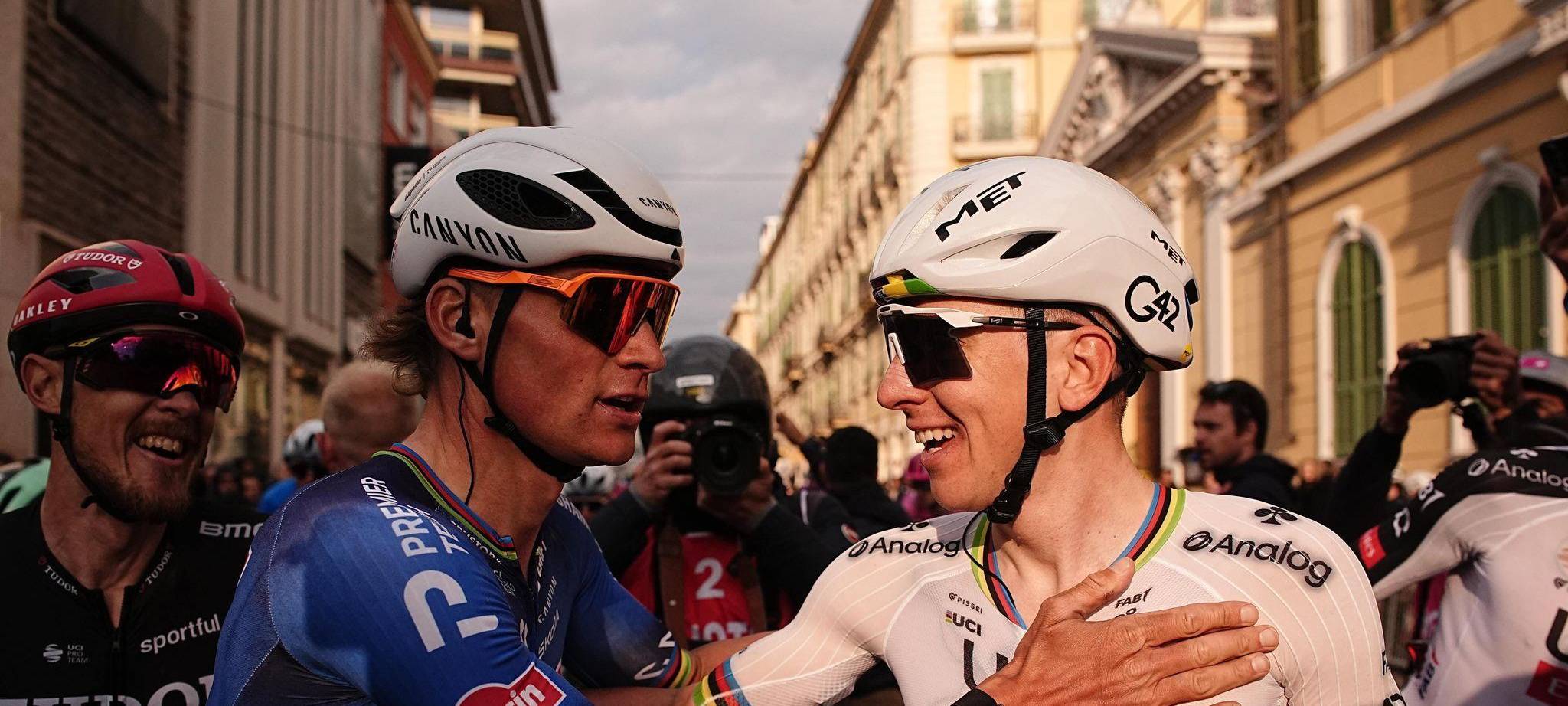 Mathieu van der Poel und Tadej Pogačar