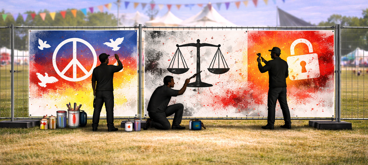 Kunstaktion und buntes Fest zum Geburtstag des Grundgesetzes